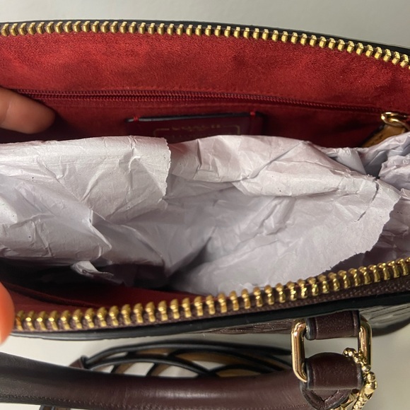 Coach purple with sparkle handbag includes attachment for cross body style - Picture 7 of 17